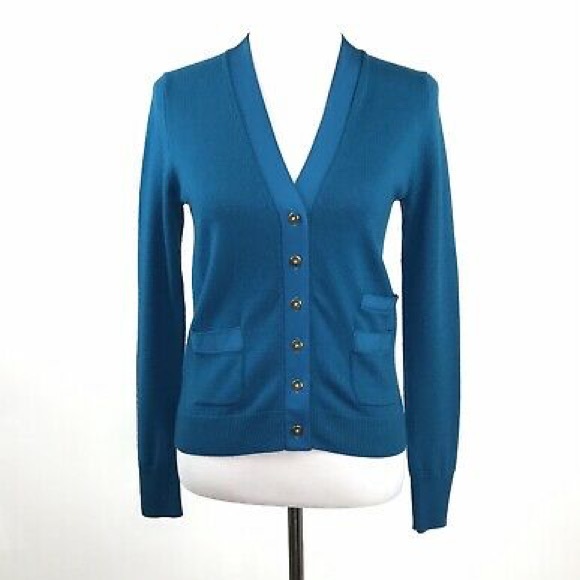 J. Crew Sweaters - J Crew Merino Wool Harlow Cardigan Turquoise S